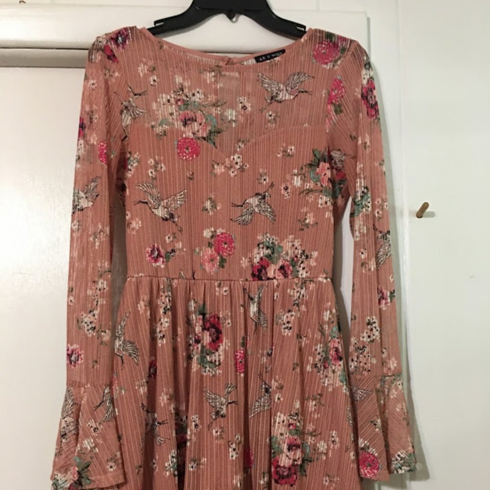 Pink floral dress